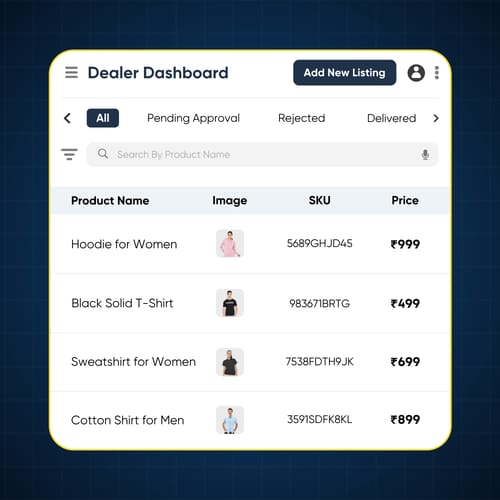 Intuitive Dealer And Admin Dashboards  